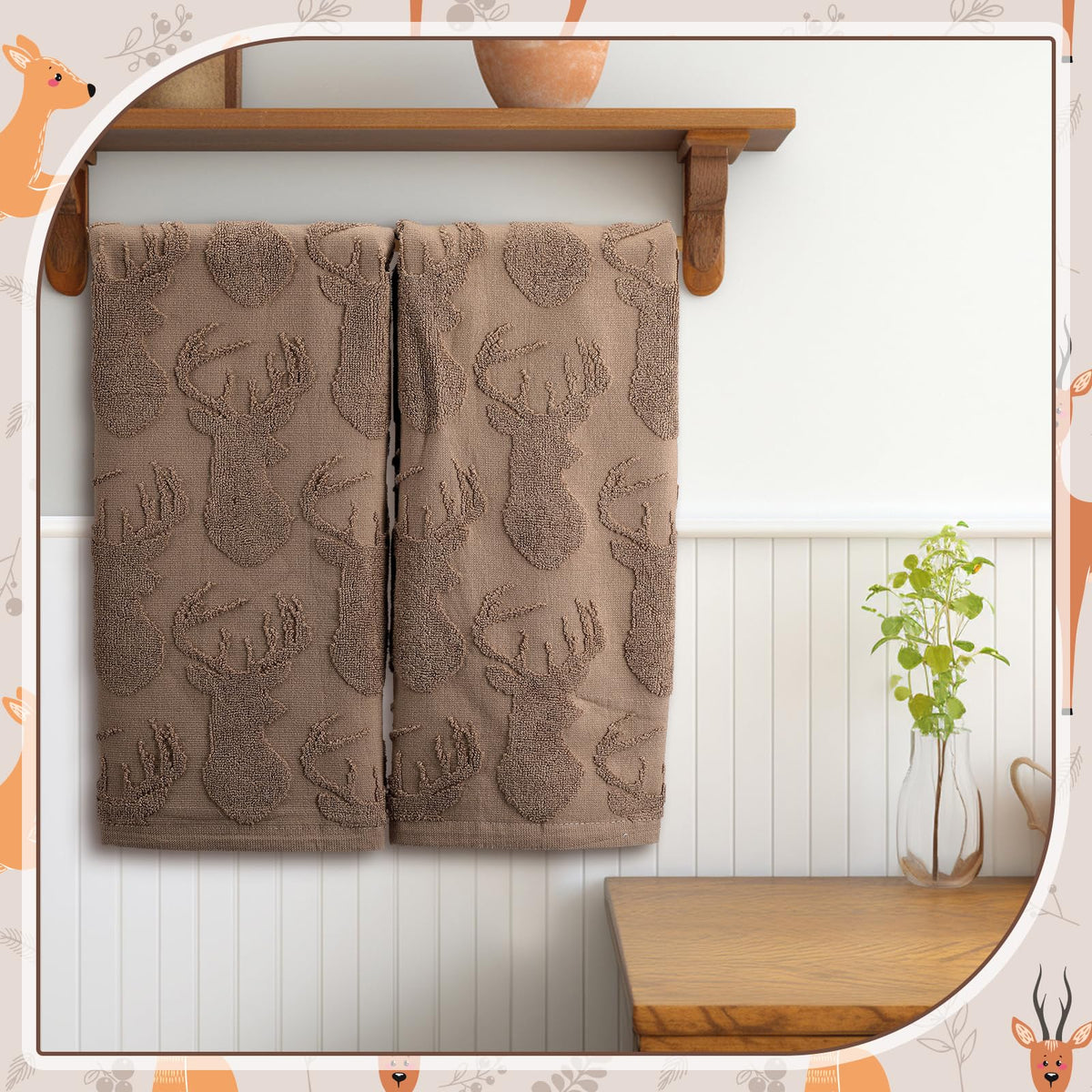 SmoothNovelty 2-pack cotton towels emphasizing absorbency and softness