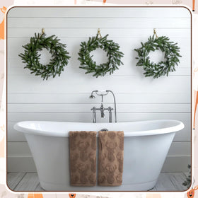 SmoothNovelty deers towels supporting rustic bathroom and kitchen use