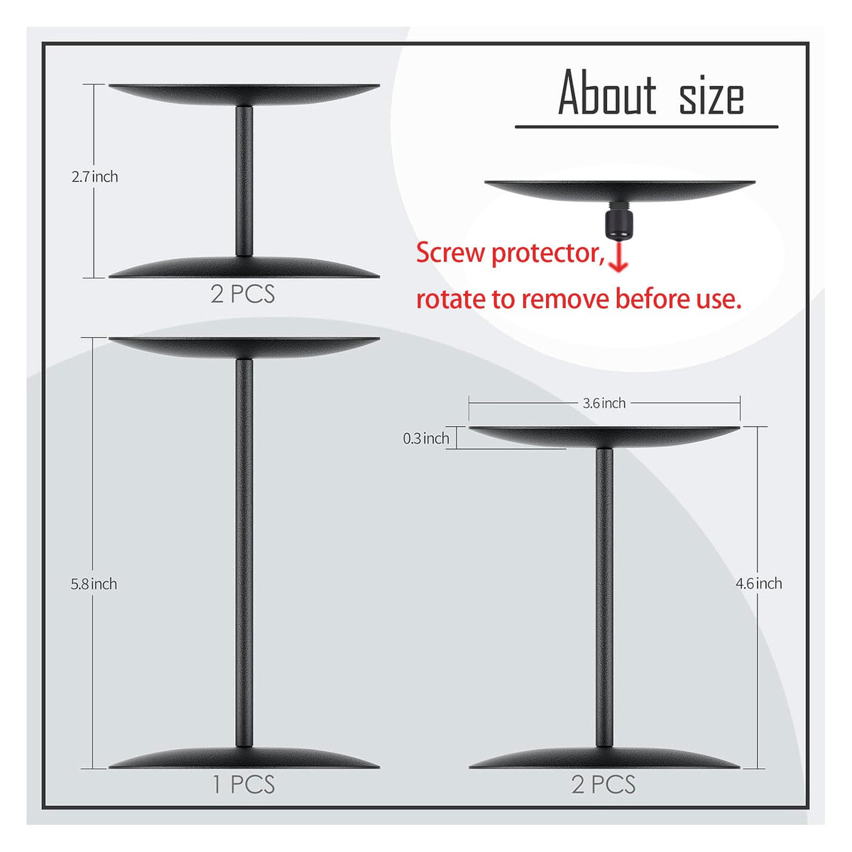 Smtyle candle holders, top view, crisp lines for chic, elevated centerpieces.