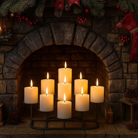Elegant black finish complements modern or classic interiors on mantels