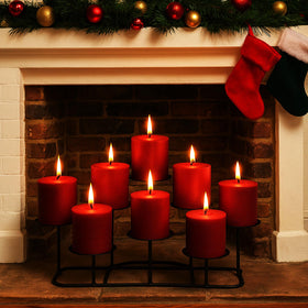 Versatile centerpiece for holidays and everyday moments with nine candle options