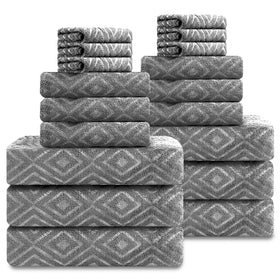 Smuge 18-piece bath towel set folded towels for convenient display and quick drying