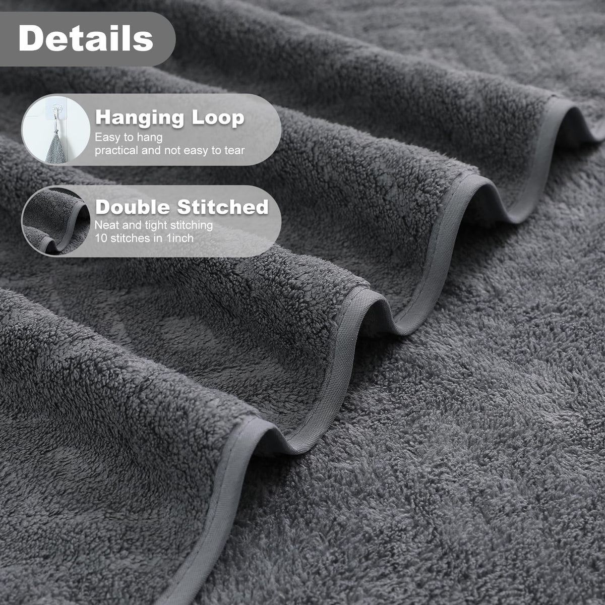 Smuge absorbent microfiber towels close-up showing plush texture and rapid drying