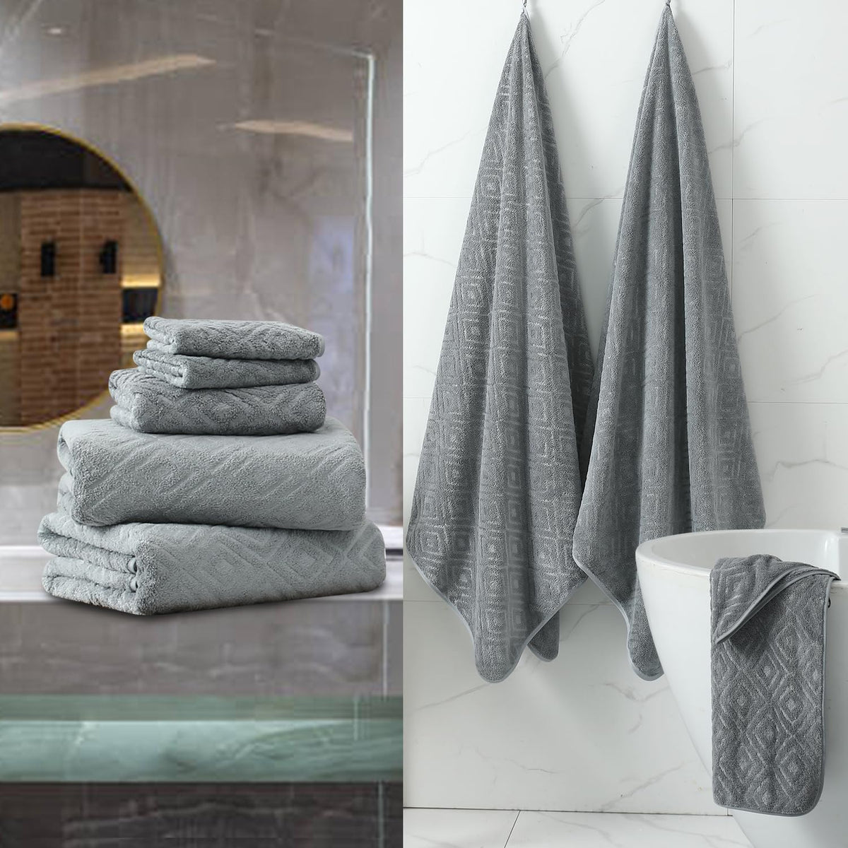 Smuge towels with double-needle stitched edges ensuring long-lasting durability