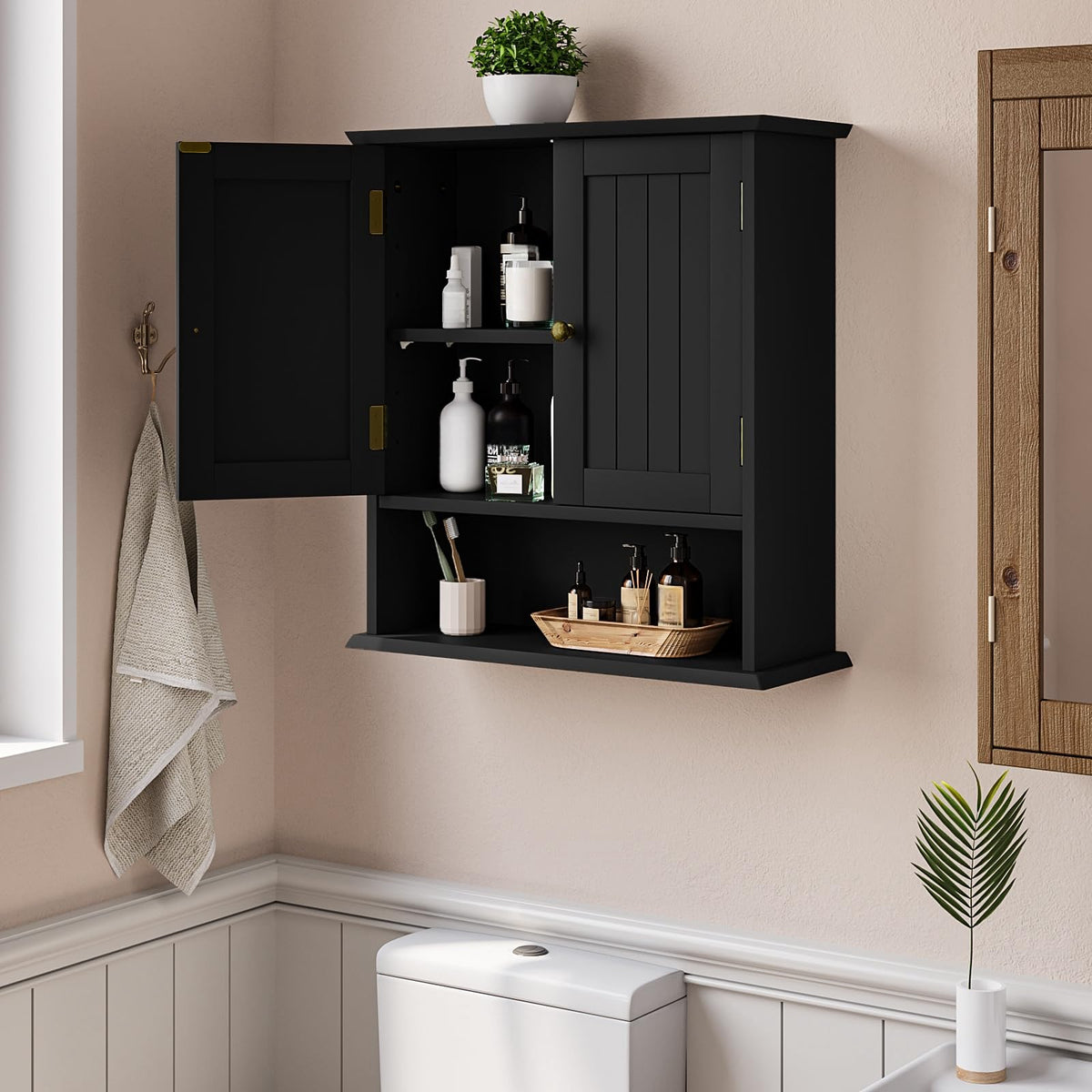 Smuxee open shelf inside for easy-access daily items.