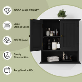Durable MDF with a modern black finish for longevity.