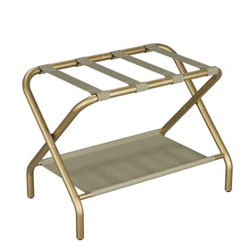 Smuxee Gold Luggage Rack folded compact for easy storage under a bed or sofa