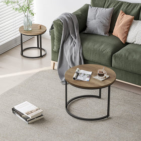 Smuxee nesting tables offer quick setup and convenient guest-ready surfaces.