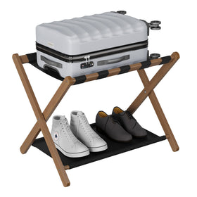 Smuxee luggage rack includes easy assembly parts kit.