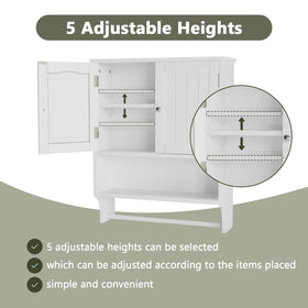 Smuxee white cabinet showing hidden shelf behind door for private items.