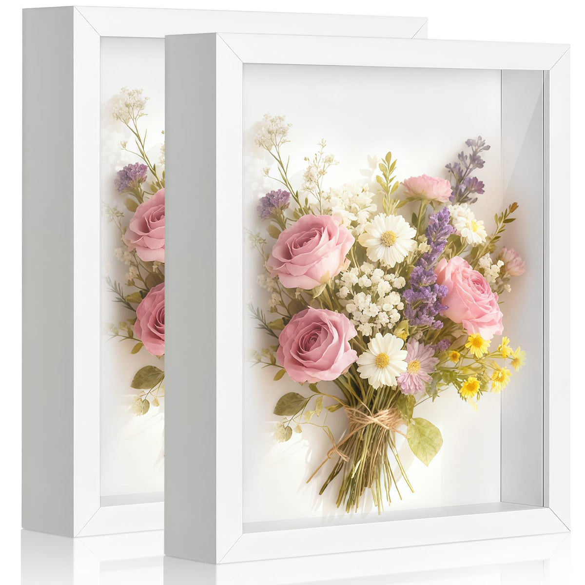SMZCTYI shadow box 11x14 deep wood frame for keepsakes and photos