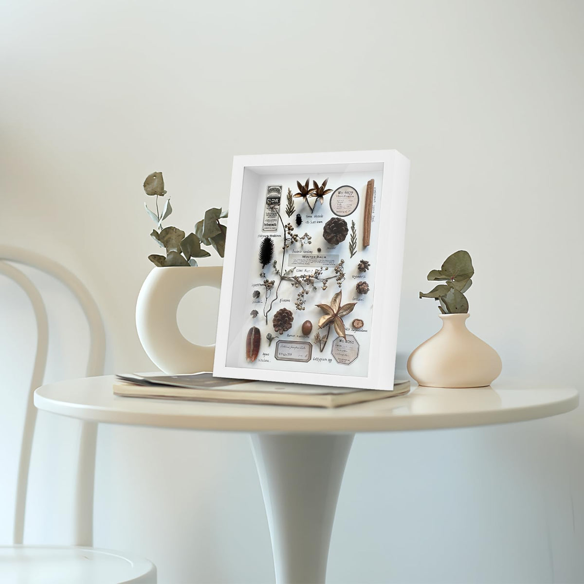 SMZCTYI three-pack white wood shadow box set for gifting or multiple displays
