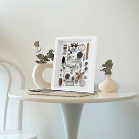 SMZCTYI three-pack white wood shadow box set for gifting or multiple displays