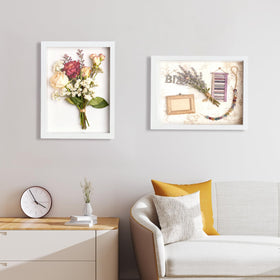 SMZCTYI glass-front shadow box highlights memories with clear visibility