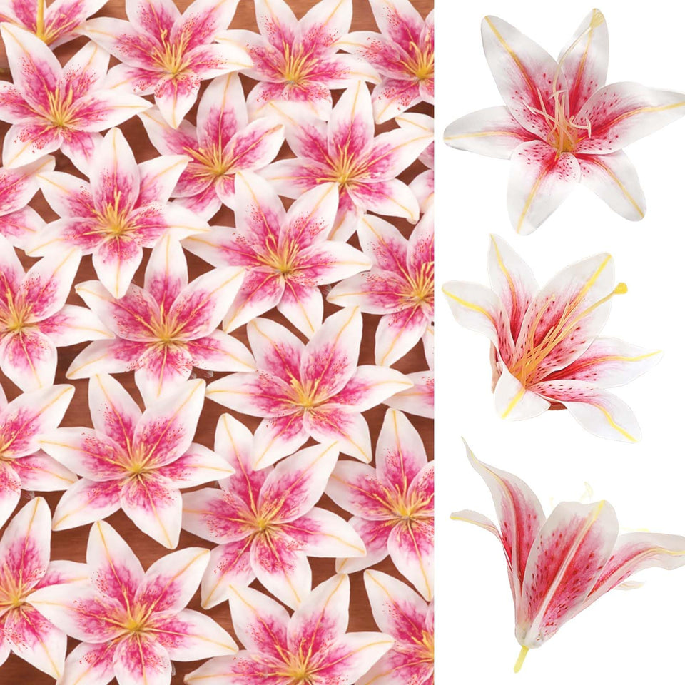SNAIL GARDEN lily head 5.5 inches with realistic stamens for elegant arrangements.