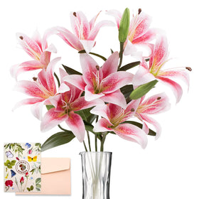 SNAIL GARDEN artificial lily nine-heads full bloom for stunning home decor