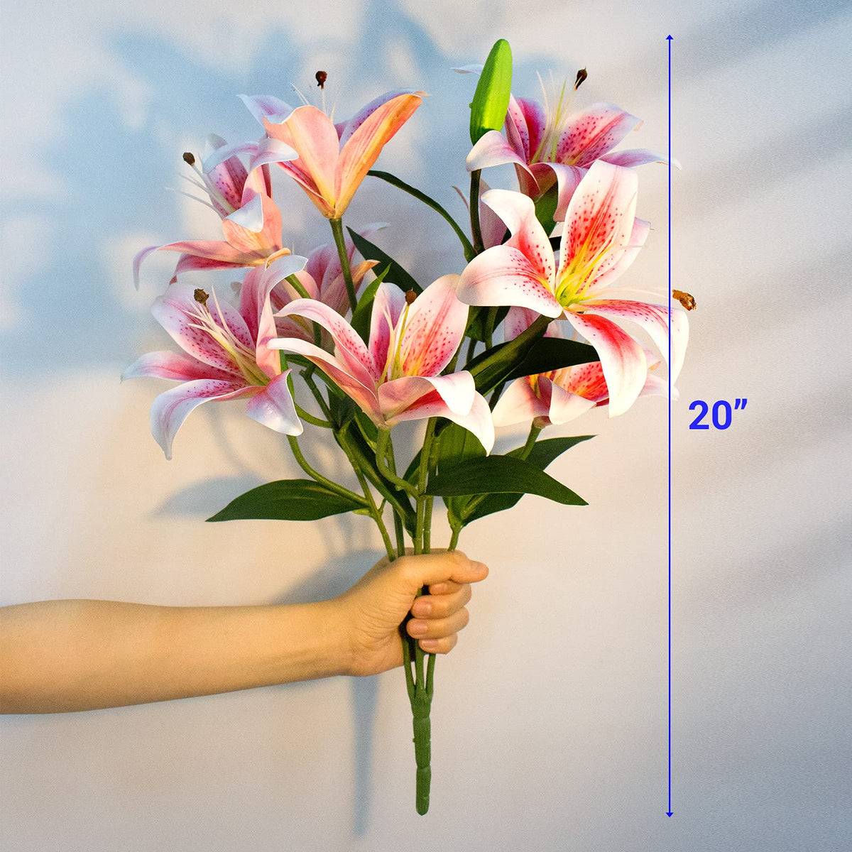 SNAIL GARDEN artificial lily realistic stamen detail for a lifelike look
