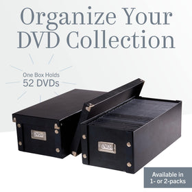 Snap-N-Store DVD storage box lids open for easy access to discs.