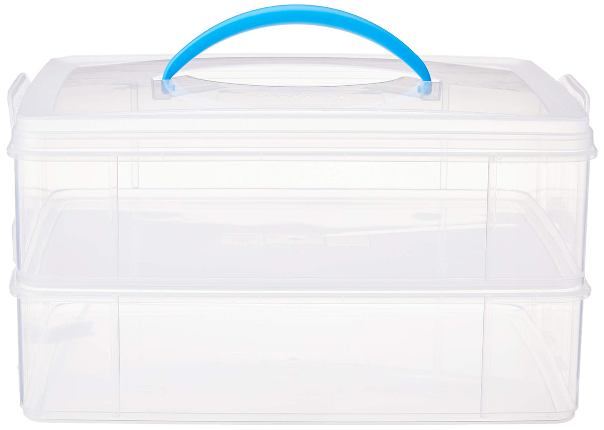 Snapware stackable trays help craft supplies stay separated and portable.