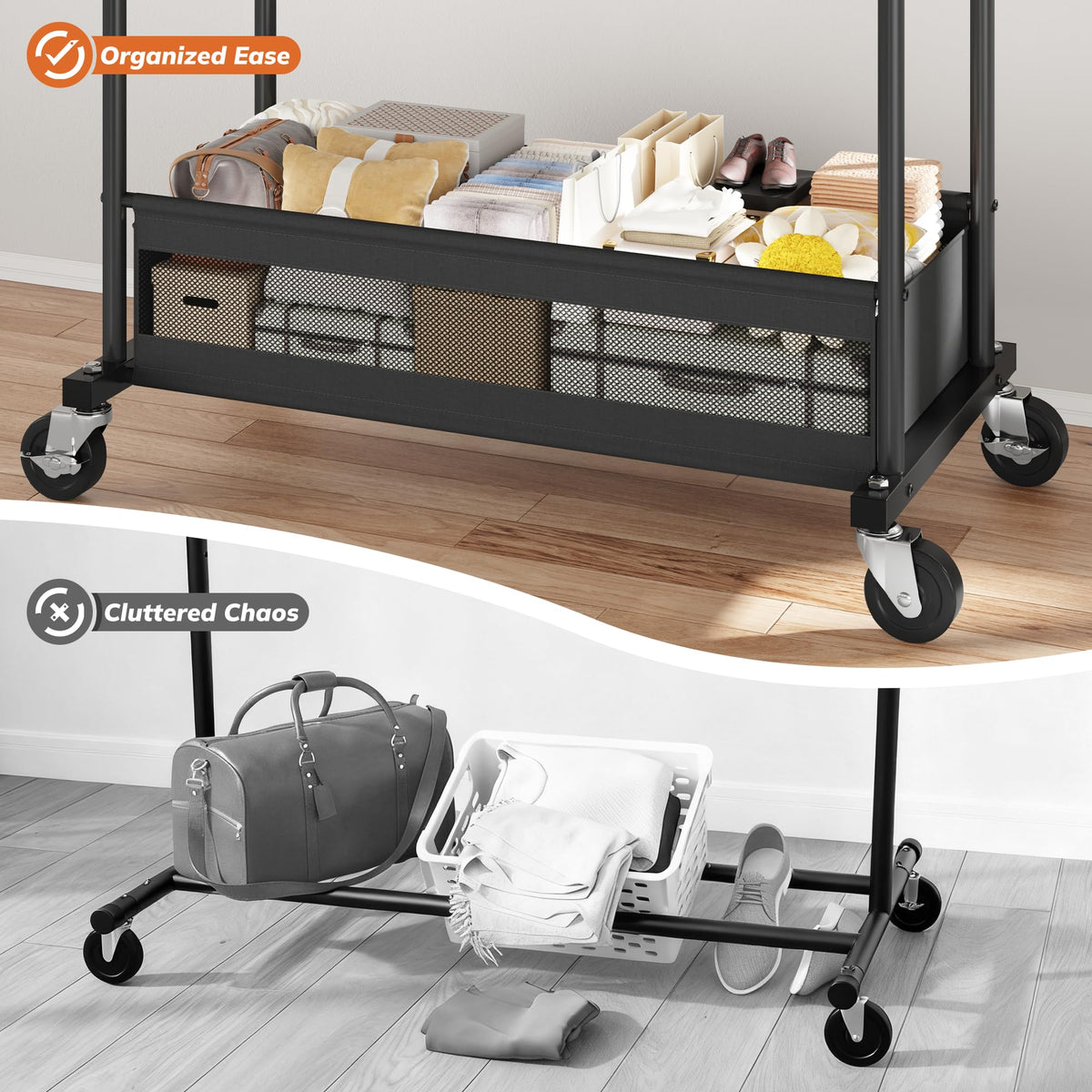 Snhomee durable wheels enable smooth, versatile movement around your space