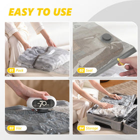 SNOCOD vacuum bags suit both travel and home organization