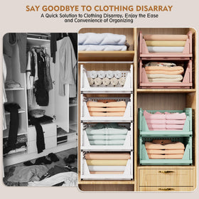 SNSLXH stackable closet bin 08 white finish blends with any decor.