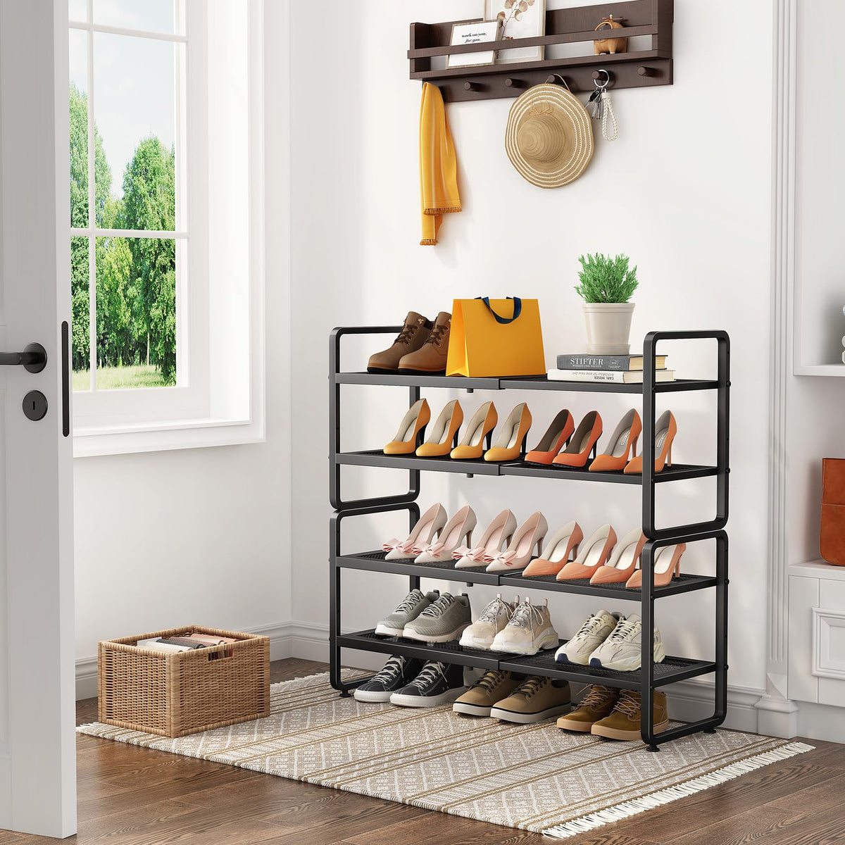 SNTD extended length ideal for bigger shoe collections in entryways.