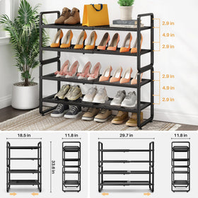 SNTD stackable design showcases scalable tiers for growing shoe storage.