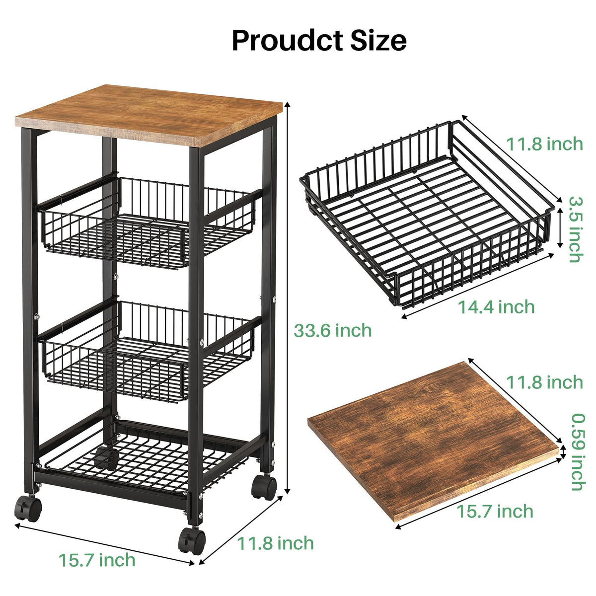 SNTD pull-out baskets keep produce easy to reach and visible