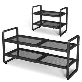 SNTD Shoe Rack extendable showing compact space-saving storage