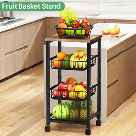 SNTD wood-top surface supports small appliances or jar storage