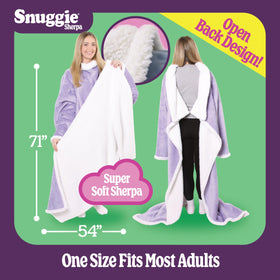 Snuggie one-size-fits-most design fits adults and teens alike.