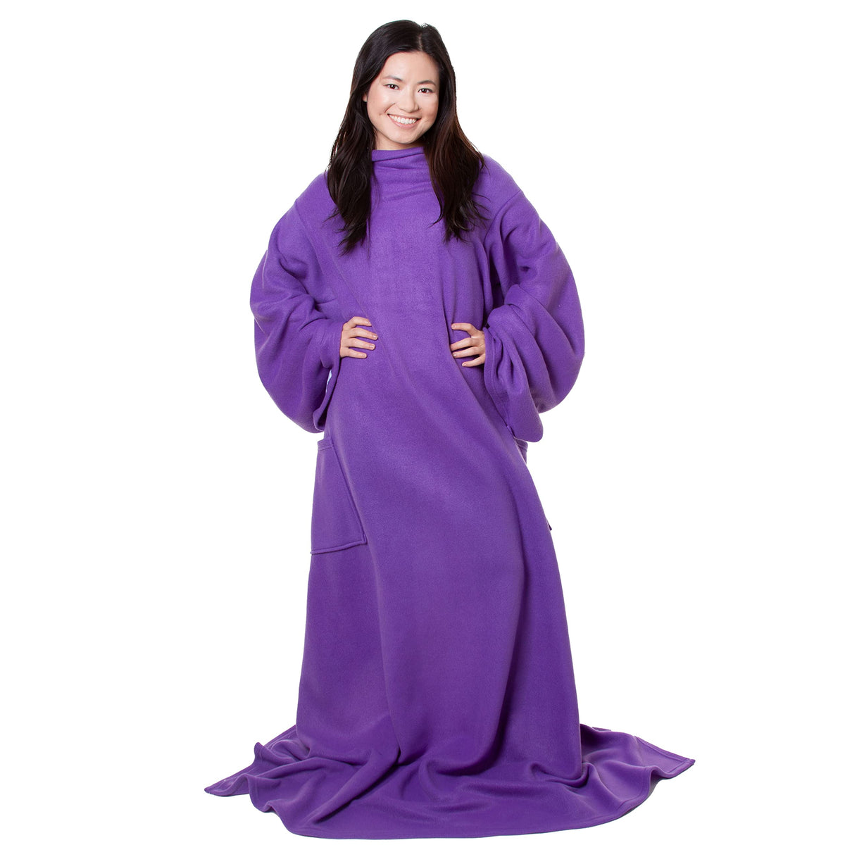 Snuggie original wearable blanket with sleeves for hands-free comfort.