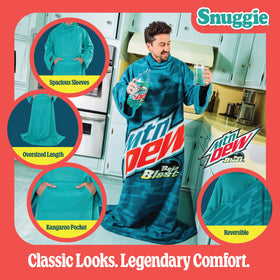 Snuggie reversible soft fleece design offers two looks for lounging