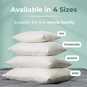 Supports back, stomach, and side sleep with Snuggle-Pedic shredded foam.