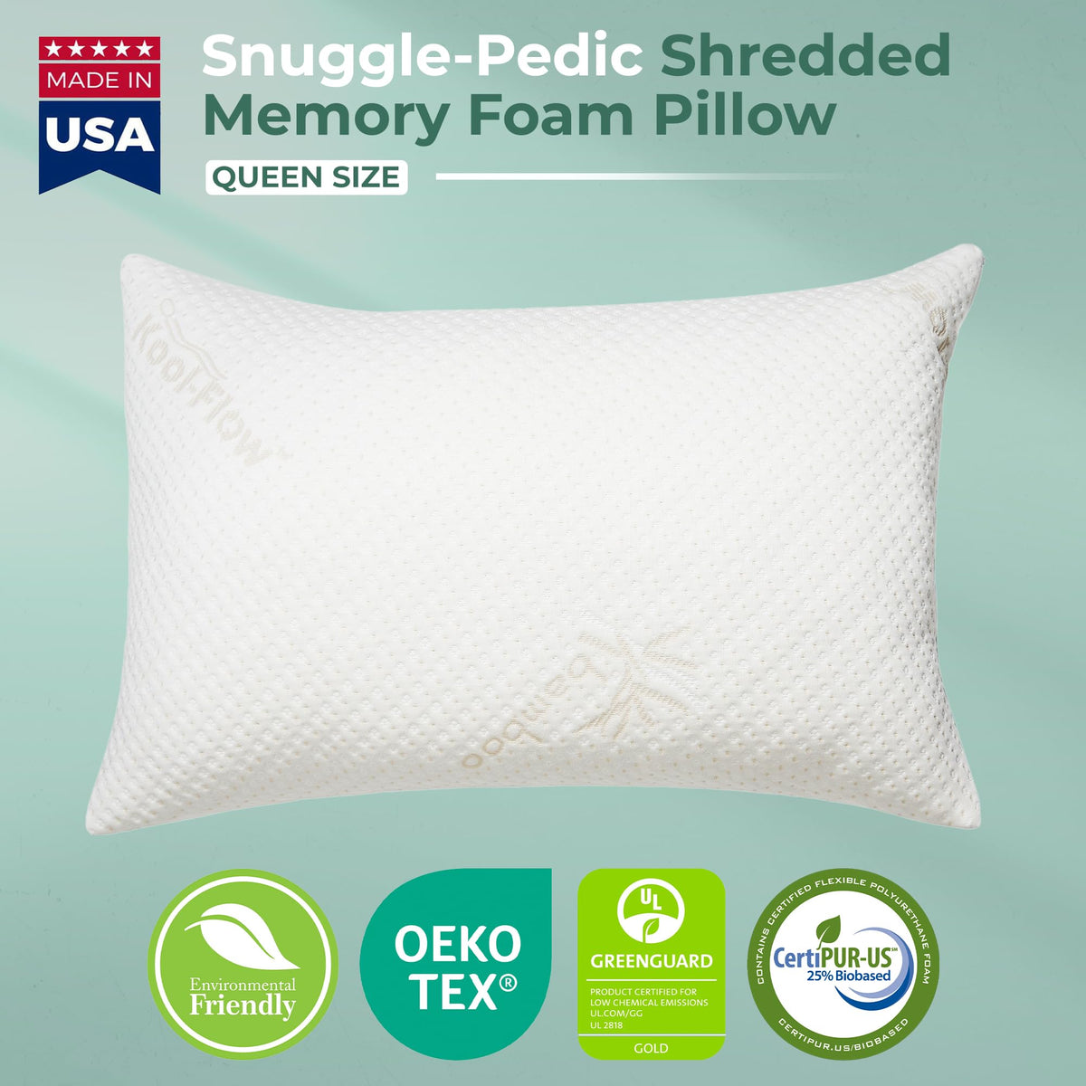 Snuggle-Pedic cooling, breathable cover promotes overnight air flow.