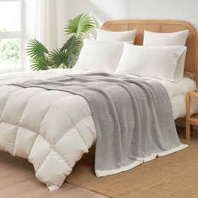 Snuggle Sac Buttery Grey throw is machine washable for easy care