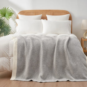 Snuggle Sac Heather Grey Throw outdoor picnic companion for cozy moments.