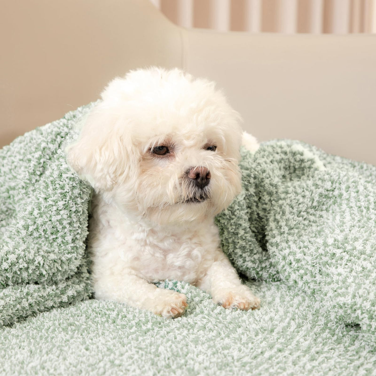 Machine-washable Snuggle Sac blanket with easy care instructions