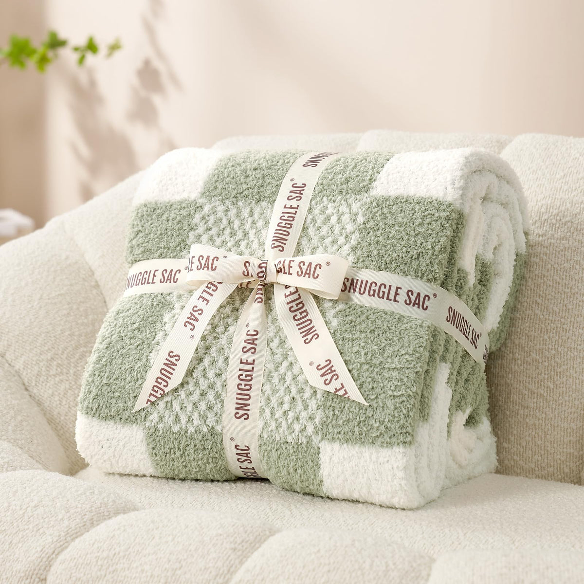 Snuggle Sac microfiber close-up highlights ultra-soft, durable fabric feel.