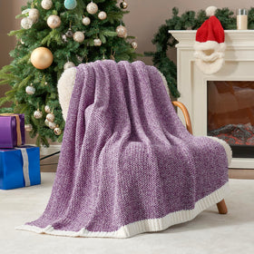 Close-up of Snuggle Sac microfiber knit shows ultra soft fabric.