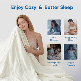 Snuggle Sac queen-size comforter folded on bed showing generous dimensions
