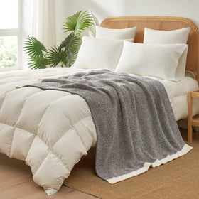 Snuggle Sac soft plush blanket in living room adds comfort and style.