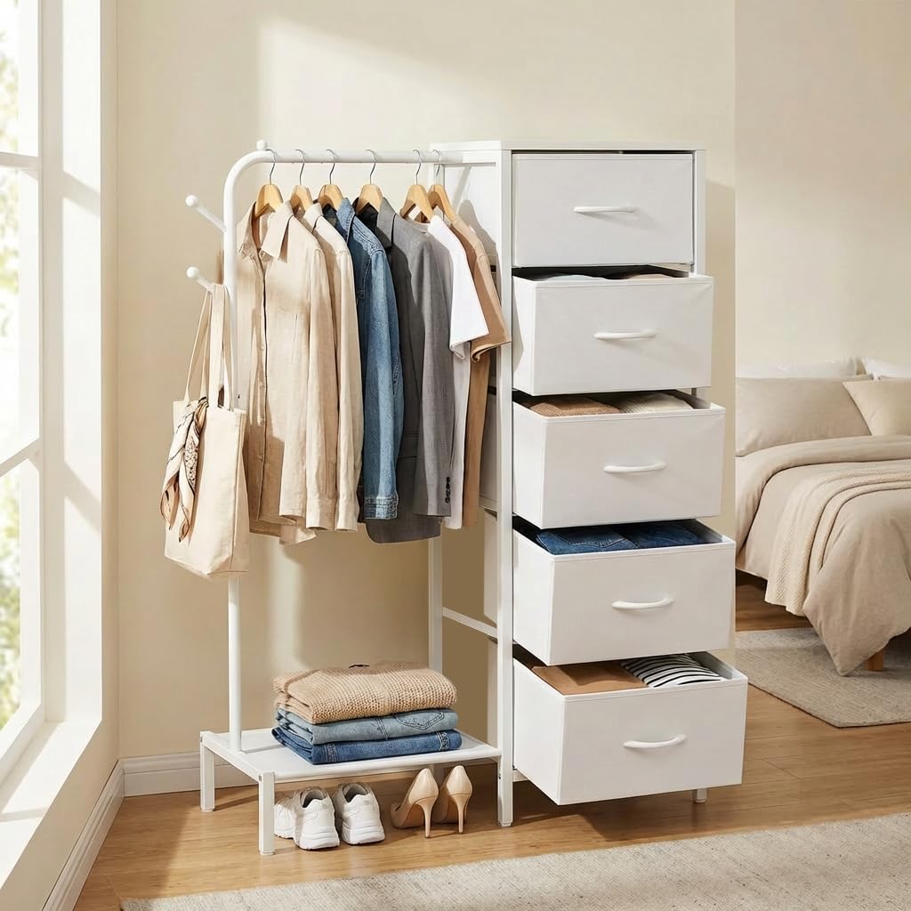 Snughome compact-wardrobe fits small spaces like studios.