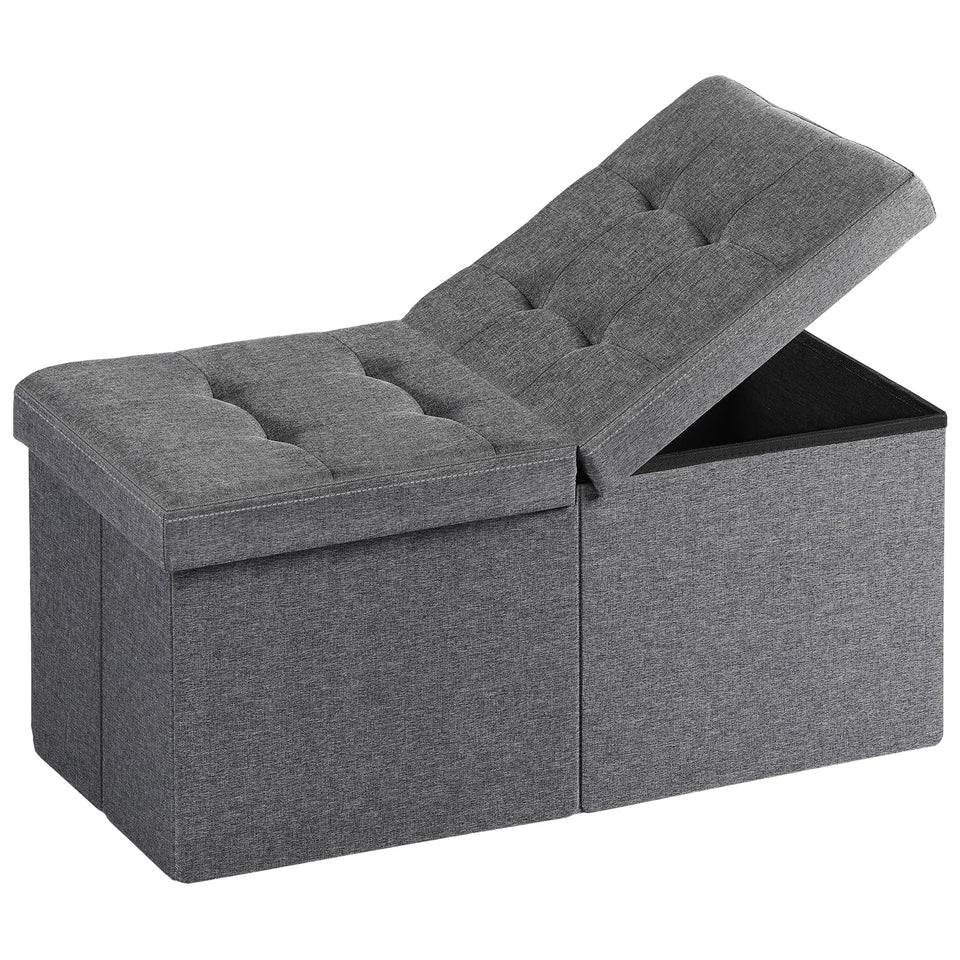 Snuvid 30-inch storage ottoman bench front view showing versatile seating and hidden storage.