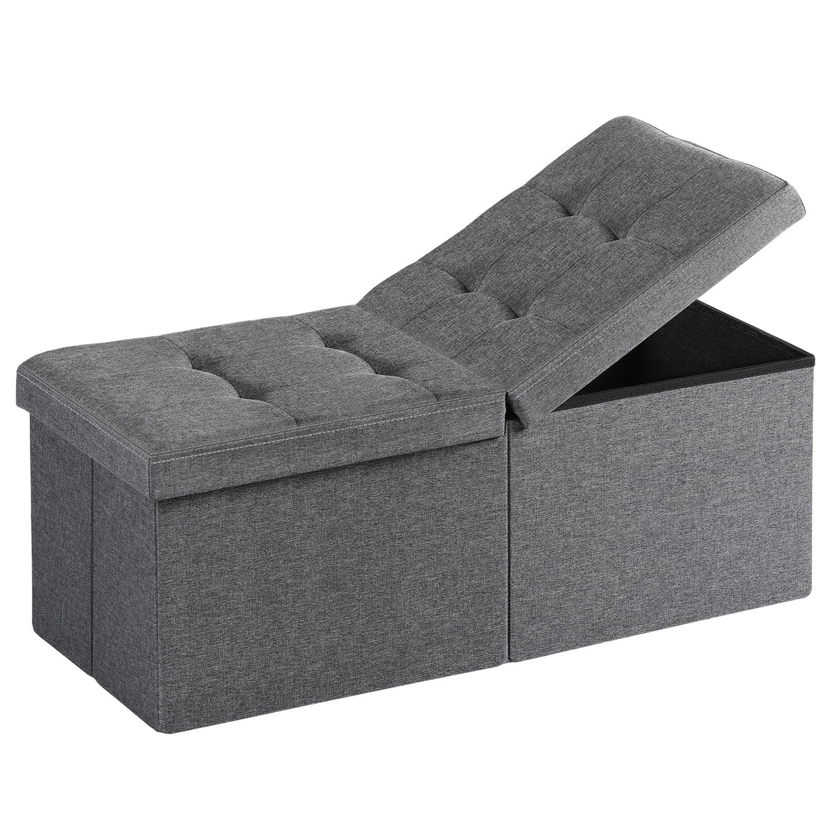 Snuvid 35-inch storage ottoman bench front view showing overall size and styling