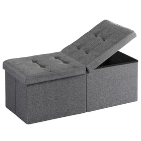 Snuvid 35-inch storage ottoman bench front view showing overall size and styling