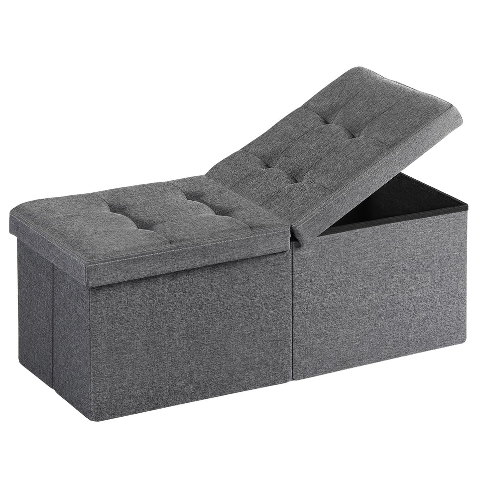 Snuvid 35-inch storage ottoman bench front view showing overall size and styling