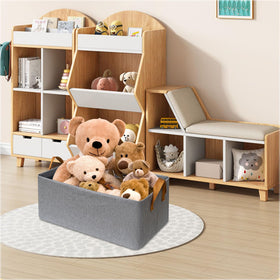 SNWDN 6 Pack Closet Bins gray nursery toy storage in a tidy space