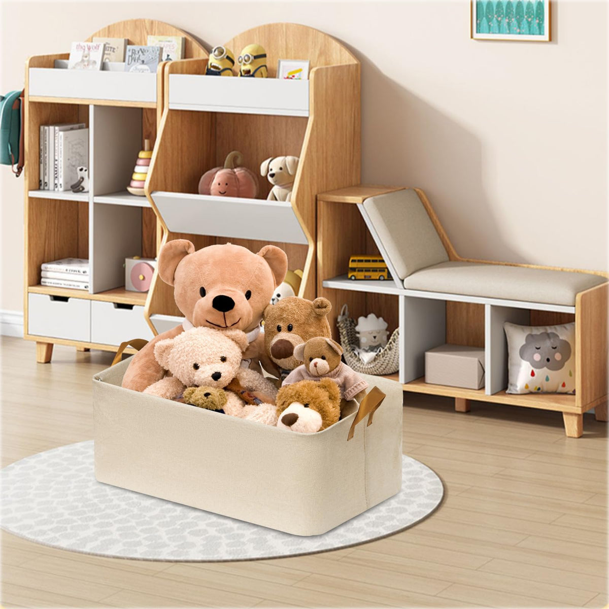 SNWDN foldable storage bin saves space when not in use.